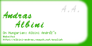 andras albini business card